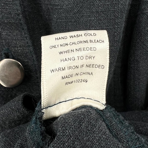 SKIES ARE BLUE Dress Womens Small Charcoal Gray Linen Blend Button Front NWT - Picture 14 of 14